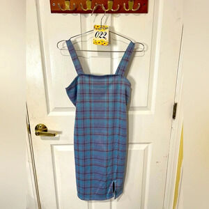 🆕 Just Polly Blue Plaid Dress